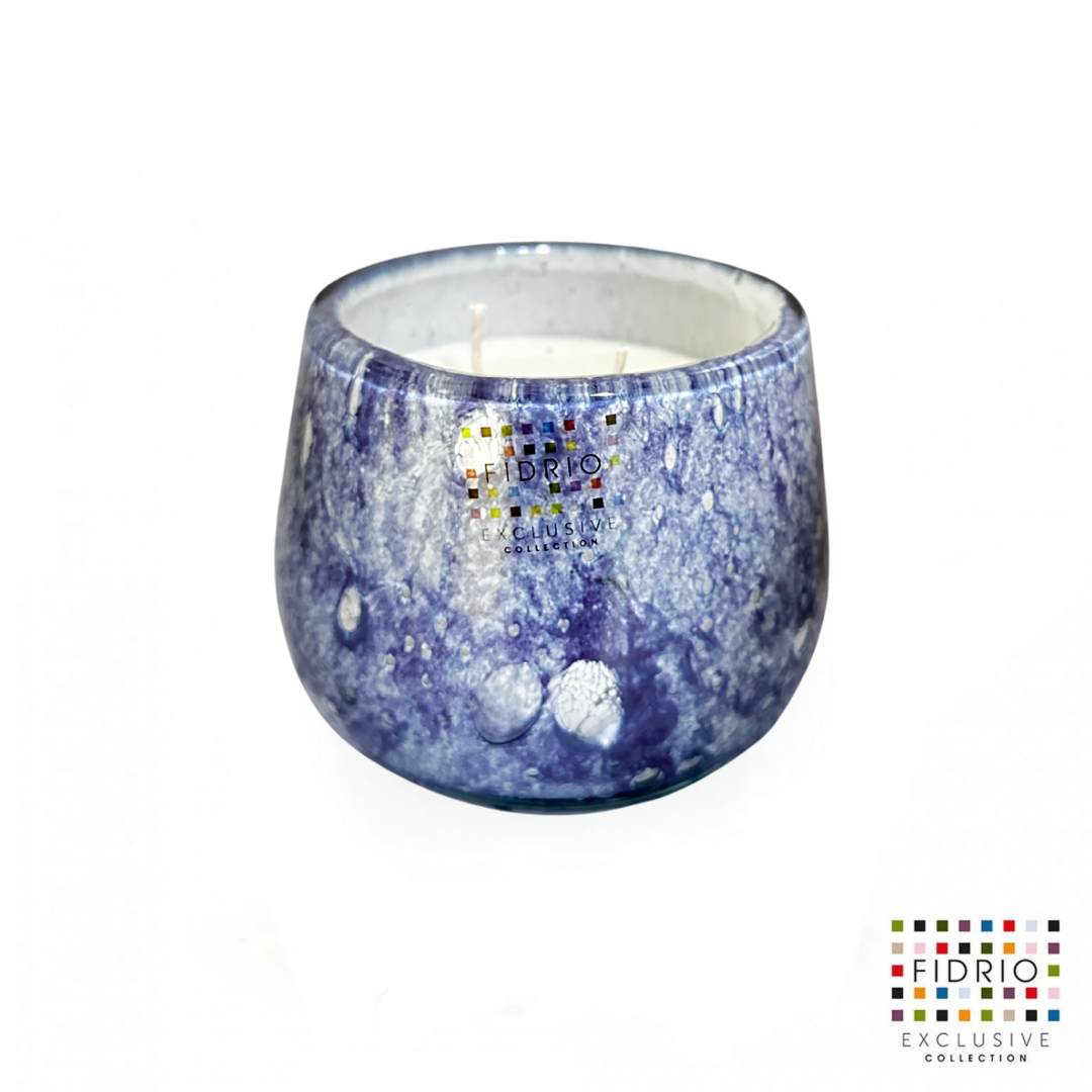 Vase Montreal with candel - Purple Blue